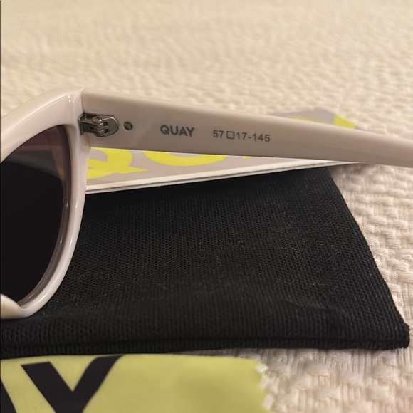 Quay Australia White Cat-Eye Sunglasses - Picture 3 of 4